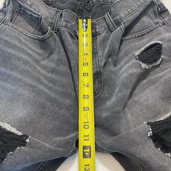 BLUE SAVVY DENIM WOMEN FADED LIGHT  BLACK  JEANS  DISTRESSED - Picture 6 of 12